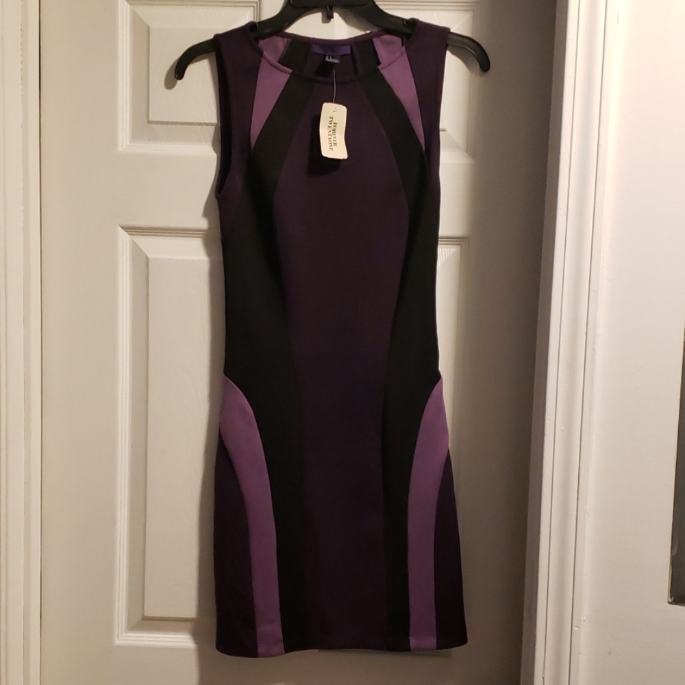 Purple bodycon dress
